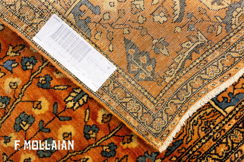 فرش آنتیک ایرانی طرح گلدار ساروق فراهان کد:۱۷۱۶۰۷۹۶